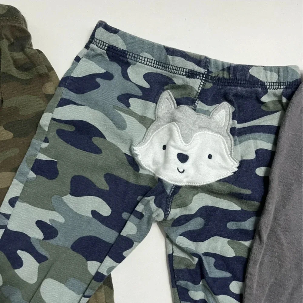 Carters • 3 Pack Baby Pants Appliqué Bottom Animals